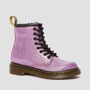 DR MARTENS JUNIOR 1460 GLITTER LACE UP BOOTS